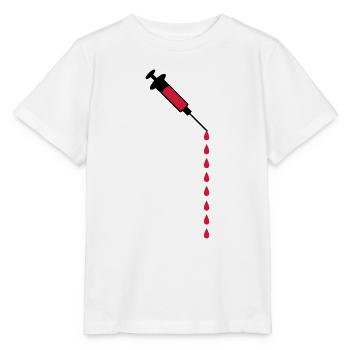 Seringue sang gouttes poids perte médecine - T-shirt bio MINI CREATOR Stanley/Stella Enfant - blanc - Devant - Maike (125cm)