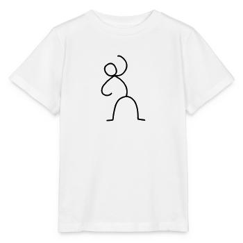 Strichmännchen in Aktion - Stanley/Stella Kinder T-Shirt MINI CREATOR  - Weiß - Vorne - Maike (125cm)