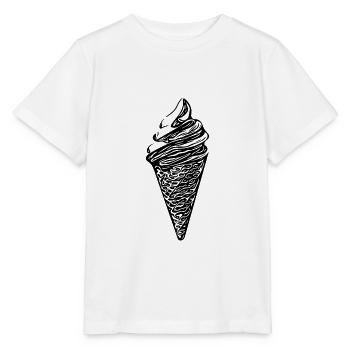 Cooles Softeis in Waffel - Stanley/Stella Kinder T-Shirt MINI CREATOR  - Weiß - Vorne - Maike (125cm)