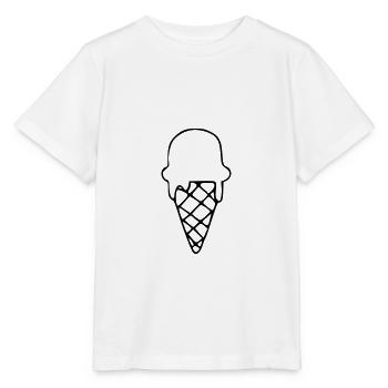 Emoji Eiscreme Skizze Eis Sticker - Stanley/Stella Kinder T-Shirt MINI CREATOR  - Weiß - Vorne - Maike (125cm)