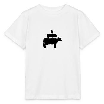 Cow, Pig & Chicken - Stanley/Stella MINI CREATOR Kids’ T-Shirt - white - Front - Maike (125cm)