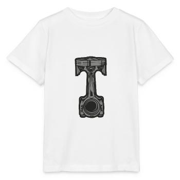 Kolben mit Pleuel - Stanley/Stella Kinder T-Shirt MINI CREATOR  - Weiß - Vorne - Maike (125cm)