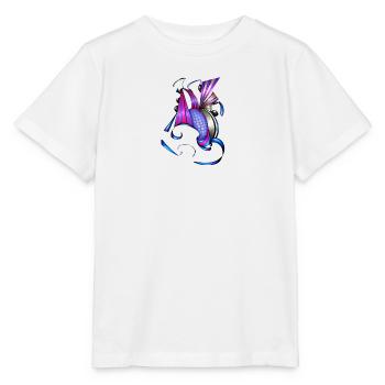 Coloured spiral and fan art - Stanley/Stella MINI CREATOR Kids’ T-Shirt - white - Front - Maike (125cm)