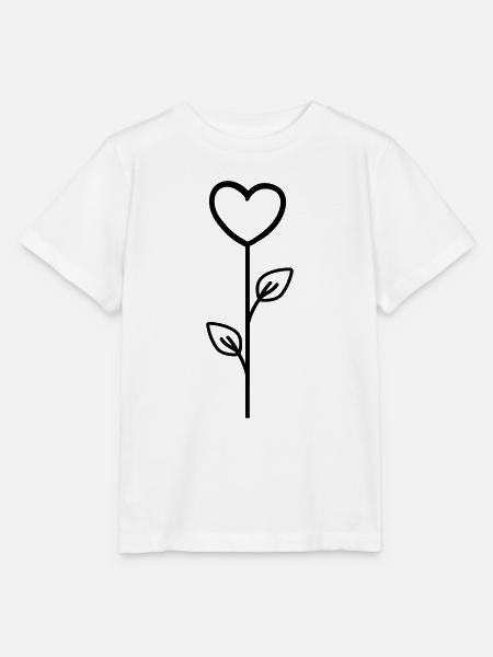Rosa Blume - Stanley/Stella Kinder T-Shirt MINI CREATOR - Weiß