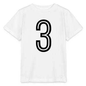 Rückennummer 3 - Stanley/Stella Kinder T-Shirt MINI CREATOR  - Weiß - Vorne - Maike (125cm)