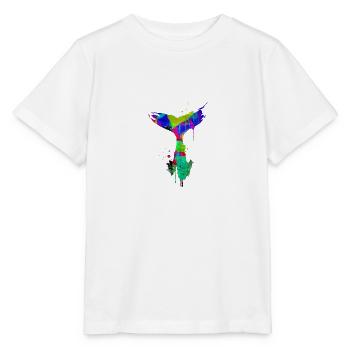 whale fin, fin, whale, whale, graffiti - Stanley/Stella MINI CREATOR Kids’ T-Shirt - white - Front - Maike (125cm)