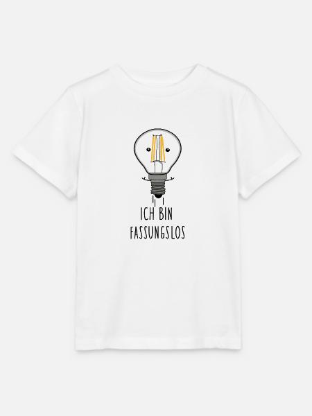 Lustige Glühbirne ohne Fassung - Stanley/Stella Kinder T-Shirt MINI CREATOR - Weiß