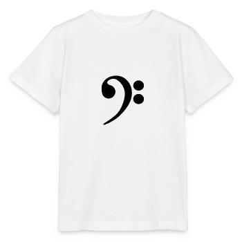 basscle f Bassschlüssel - Ibanez E-Bass - Stanley/Stella Kinder T-Shirt MINI CREATOR  - Weiß - Vorne - Maike (125cm)