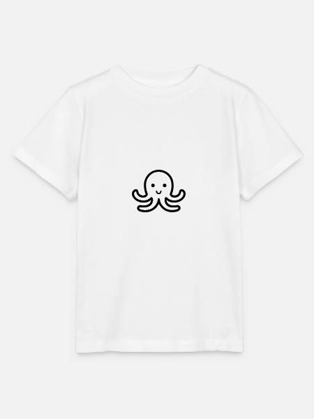 Krake - Stanley/Stella Kinder T-Shirt MINI CREATOR  - Weiß