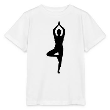 Yoga Silhouette  - Stanley/Stella Kinder T-Shirt MINI CREATOR  - Weiß - Vorne - Maike (125cm)