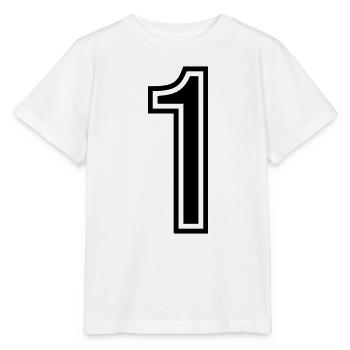 1 Zahl symbol - Stanley/Stella Kinder T-Shirt MINI CREATOR  - Weiß - Vorne - Maike (125cm)