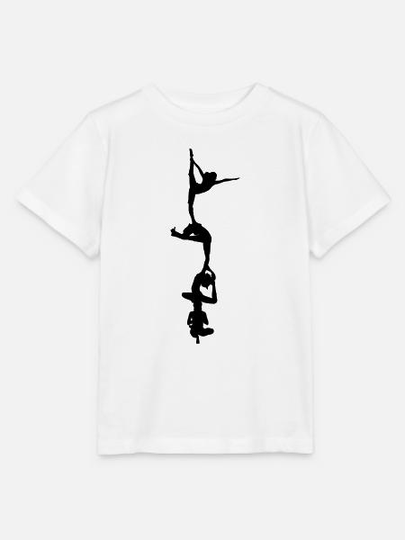 4 Frauen Yoga Turm - Stanley/Stella Kinder T-Shirt MINI CREATOR - Weiß