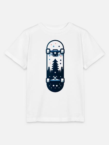 Skateboard - Stanley/Stella Kinder T-Shirt MINI CREATOR - Weiß