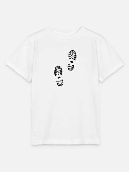 Footprints, hiking (super cheap) - Stanley/Stella Kinder-T-shirt MINI CREATOR  - wit