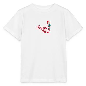 joyeux noël lutin - T-shirt bio MINI CREATOR Stanley/Stella Enfant - blanc - Devant - Maike (125cm)