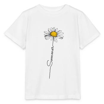 Sommer Margerite - Stanley/Stella Kinder T-Shirt MINI CREATOR  - Weiß - Vorne - Maike (125cm)