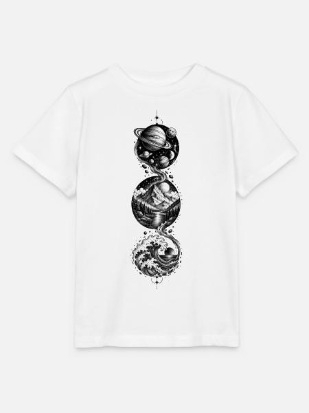 Kosmische Landschaft - Stanley/Stella Kinder T-Shirt MINI CREATOR - Weiß