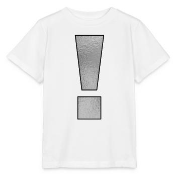 Satzzeichen Ausrufezeichen ! Silber - Stanley/Stella Kinder T-Shirt MINI CREATOR  - Weiß - Vorne - Maike (125cm)