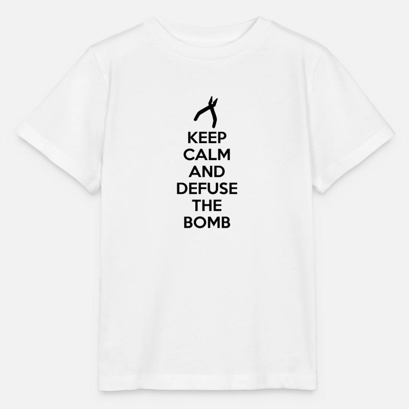 Keep Calm and Defuse Bomb - T-shirt bio MINI CREATOR Stanley/Stella Enfant - blanc