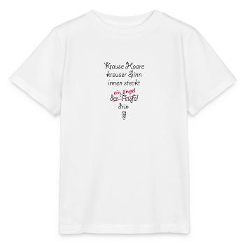 Curly hair, curly sense, inside is ... - Stanley/Stella MINI CREATOR Kids’ T-Shirt - white - Front - Maike (125cm)