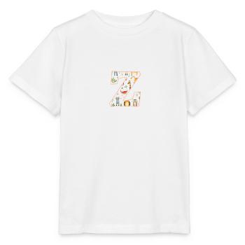 Letter Z, Monogram, Animal Pattern - Stanley/Stella MINI CREATOR Kids’ T-Shirt - white - Front - Maike (125cm)