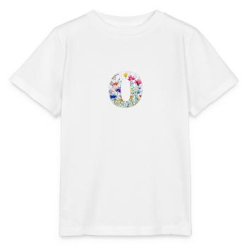 Letter O, Monogram, Floral Pattern - Stanley/Stella MINI CREATOR Kids’ T-Shirt - white - Front - Maike (125cm)