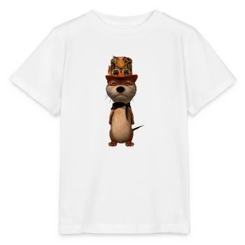 Leo der Otter ohne Schotter - Stanley/Stella Kinder T-Shirt MINI CREATOR  - Weiß - Vorne - Maike (125cm)