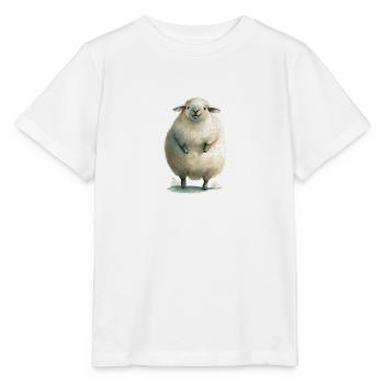 Thick fluffy sheep Easter lamb - Stanley/Stella MINI CREATOR Kids’ T-Shirt - white - Front - Maike (125cm)