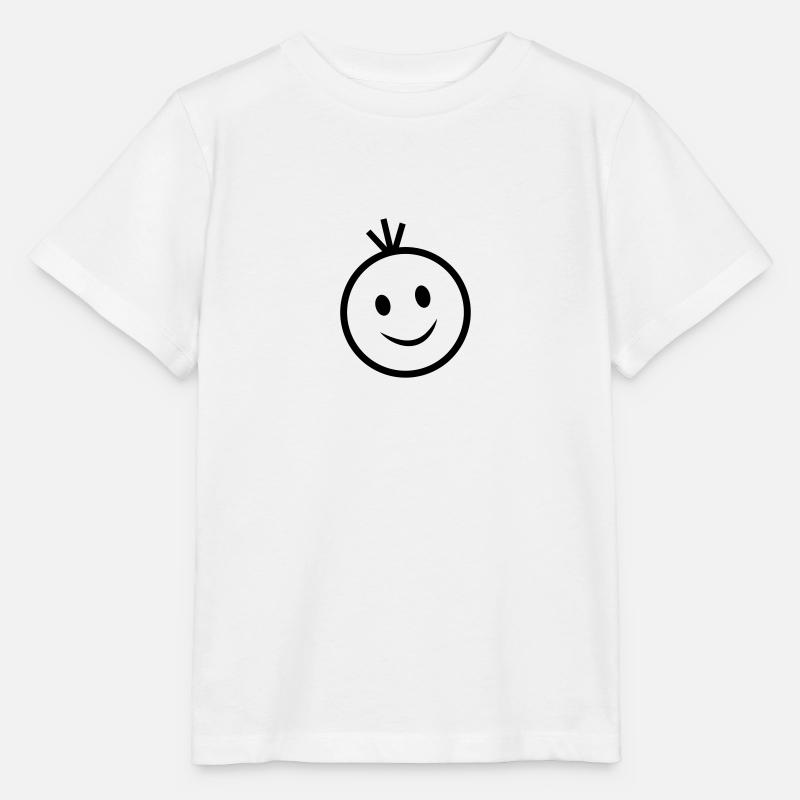 happy face - Stanley/Stella MINI CREATOR Kids’ T-Shirt - white