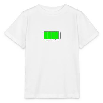 Batterie rechargée - T-shirt bio MINI CREATOR Stanley/Stella Enfant - blanc - Devant - Maike (125cm)