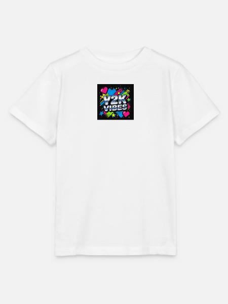 Y2K Vibes Neon Design - Stanley/Stella Kinder T-Shirt MINI CREATOR - Weiß