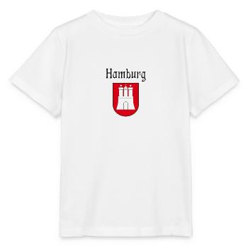 Hamburg logo RED without background - Stanley/Stella MINI CREATOR Kids’ T-Shirt - white - Front - Maike (125cm)