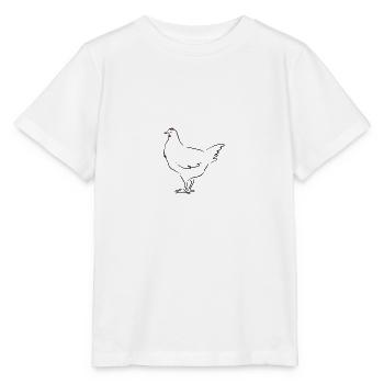 Henne. Huhn. Roter Kamm - Stanley/Stella Kinder T-Shirt MINI CREATOR  - Weiß - Vorne - Maike (125cm)