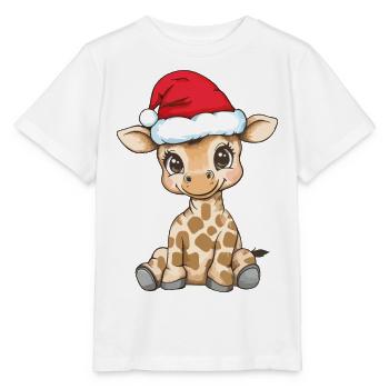 Giraffe Christmas Cute Cute Christmassy - Stanley/Stella MINI CREATOR Kids’ T-Shirt - white - Front - Maike (125cm)