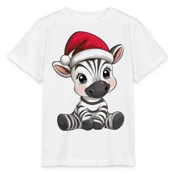 Zebra Christmas Cute Cute Xmas Christmassy - Stanley/Stella MINI CREATOR Kids’ T-Shirt - white - Front - Maike (125cm)