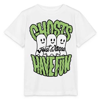 Geister wollen nur Spaß haben - Stanley/Stella Kinder T-Shirt MINI CREATOR  - Weiß - Vorne - Maike (125cm)