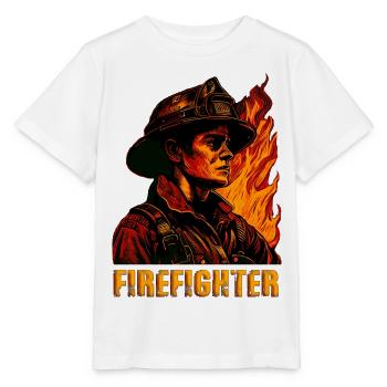 Feuerwehrmann - Stanley/Stella Kinder T-Shirt MINI CREATOR  - Weiß - Vorne - Maike (125cm)