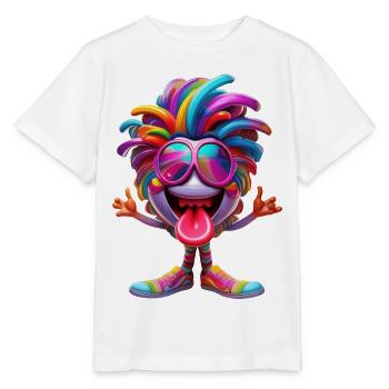 Nette, positive und wahnsinnige Zeichentrickfigur - Stanley/Stella Kinder T-Shirt MINI CREATOR  - Weiß - Vorne - Maike (125cm)