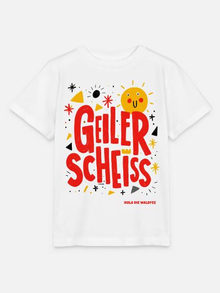 Lustiges Sonnengesicht mit Kraftausdruck - Stanley/Stella Kinder T-Shirt MINI CREATOR - Weiß