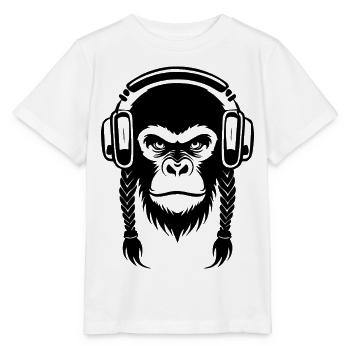 Vibe Affenkopf Chillout Lounge Edition Shirt - Stanley/Stella Kinder T-Shirt MINI CREATOR  - Weiß - Vorne - Maike (125cm)