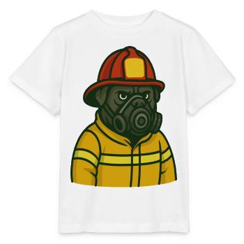 Masque à gaz pompier - T-shirt bio MINI CREATOR Stanley/Stella Enfant - blanc - Devant - Maike (125cm)