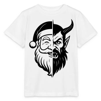 Weihnachtsmann und Weihnachtsmann Peitscher - Stanley/Stella Kinder T-Shirt MINI CREATOR  - Weiß - Vorne - Maike (125cm)