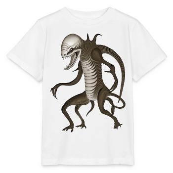 BUG #10 - dark hell - T-shirt bio MINI CREATOR Stanley/Stella Enfant - blanc - Devant - Maike (125cm)