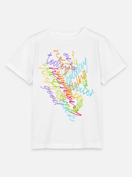 Buntes Texas Wortbild - Stanley/Stella Kinder T-Shirt MINI CREATOR  - Weiß