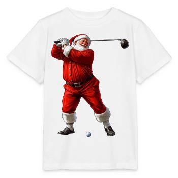 Golfspieler Weihnachtsmann - Stanley/Stella Kinder T-Shirt MINI CREATOR  - Weiß - Vorne - Maike (125cm)