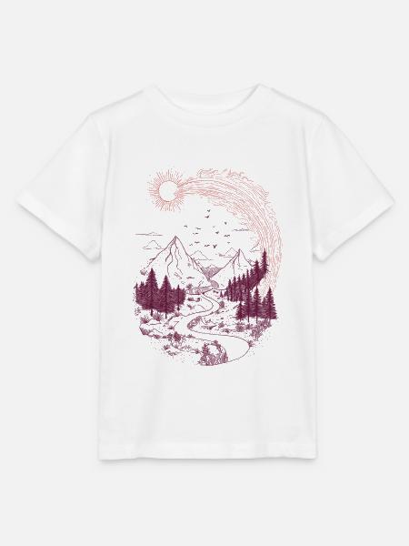 Bergpfad Sonnenring - Stanley/Stella Kinder T-Shirt MINI CREATOR  - Weiß