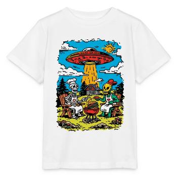 Barbecue de la fin du monde - T-shirt bio MINI CREATOR Stanley/Stella Enfant - blanc - Devant - Maike (125cm)
