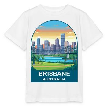 Affiche de voyage Brisbane Australia Story Bridge - T-shirt bio MINI CREATOR Stanley/Stella Enfant - blanc - Devant - Maike (125cm)