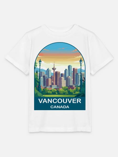Vancouver Canada Harbour Centre Reisekunst - Stanley/Stella Kinder T-Shirt MINI CREATOR - Weiß