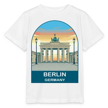 Berlin Allemagne Tour TV Art de voyage vintage - T-shirt bio MINI CREATOR Stanley/Stella Enfant - blanc - Devant - Maike (125cm)